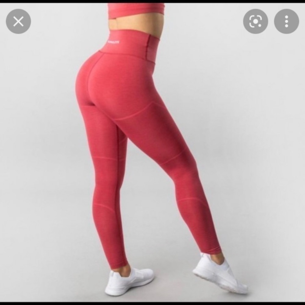 Alphalete‎ OG Revival Leggings Compression ~ Size Small ~ Red Orange
